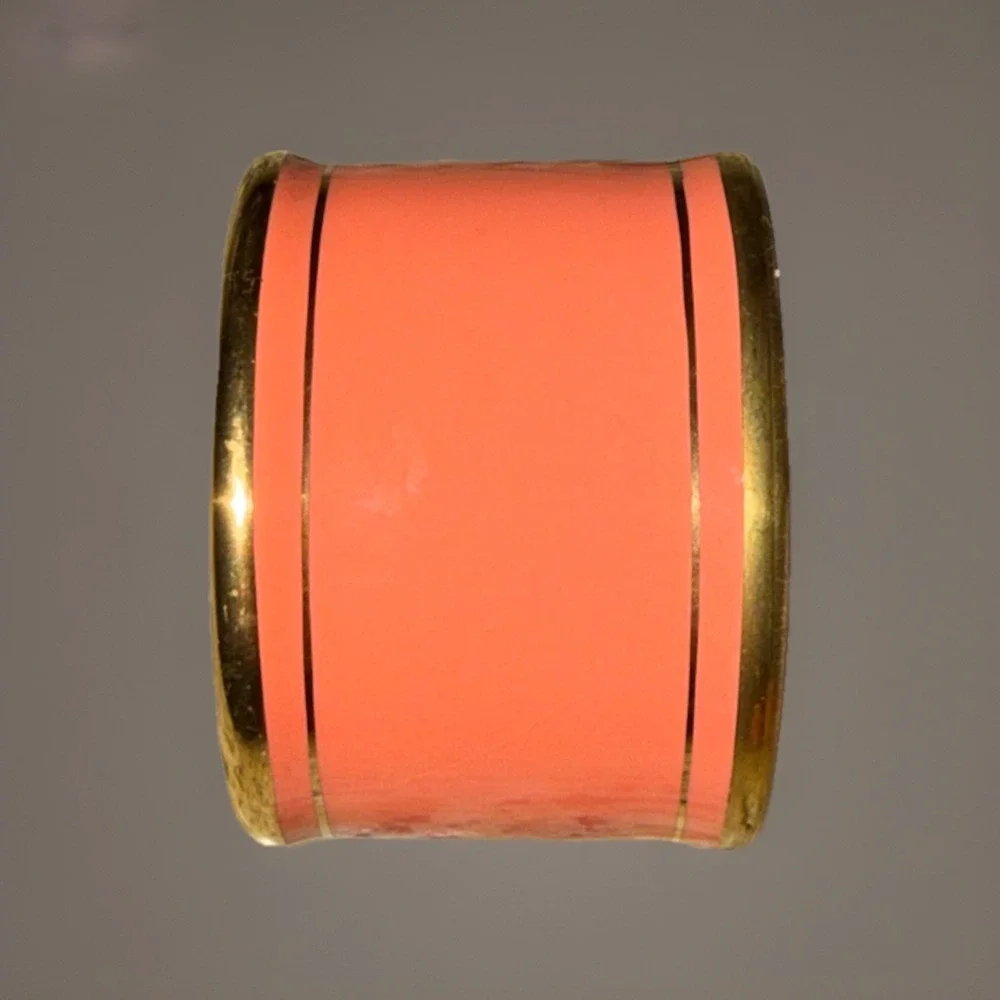 Vtg Fitz & Floyd Renaissance 6 Piece Napkin Ring‎ Set 1.5